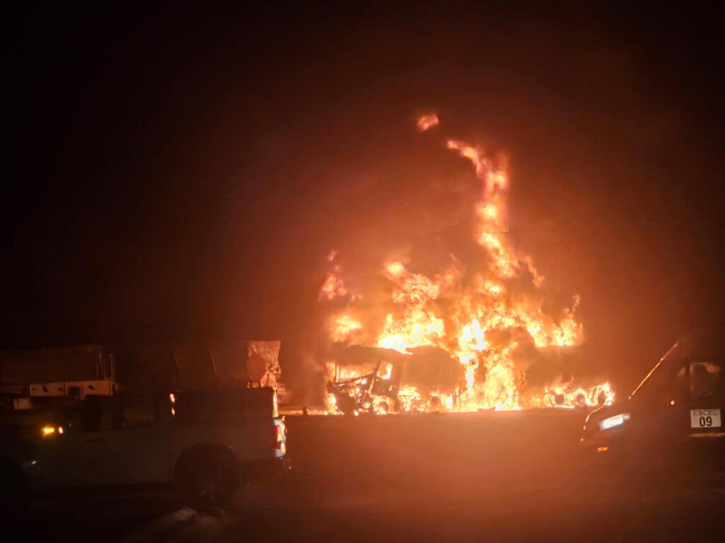fuel tanker on fire