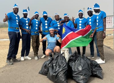 Blue Santa Makes History on Swakopmund Beachfront