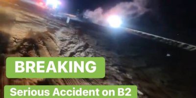 TRAFFIC ALERT: SERIOUS ACCIDENT ON B2 ROAD