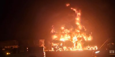 Fuel Tanker Fire Closes Road Between Swakopmund and Arandis